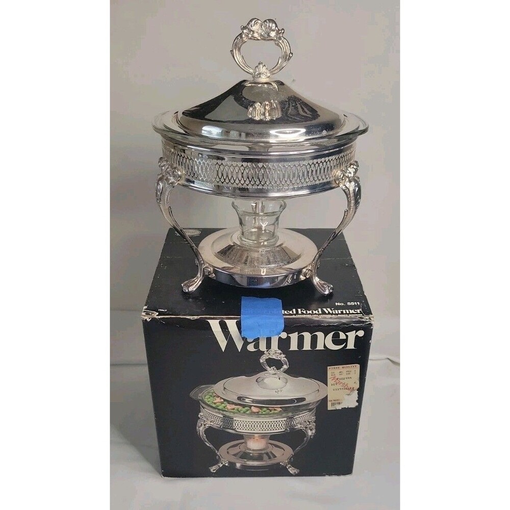 1978 Vintage Silver Plated Mfg. Silverplated Food Warmer No.5511 W/ Box